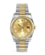 Yellow gold. ROLEX, YELLOW GOLD, DIAMOND-SET, AND STAINLESS STEEL 'DATEJUST', REF. 116233