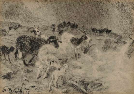Rinder - Schafe und Ziegen - Hirte mit Esel - photo 1
