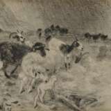 Rinder - Schafe und Ziegen - Hirte mit Esel - фото 1
