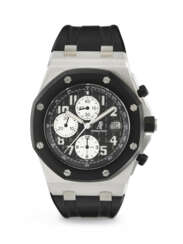 AUDEMARS PIGUET, STAINLESS STEEL AND RUBBER CHRONOGRAPH 'ROYAL OAK OFFSHORE', REF. 25940SK