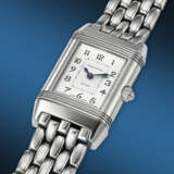 JAEGER-LECOULTRE, STAINLESS STEEL AND DIAMOND-SET 'REVERSO DUETTO', WITH MOTHER OF PEARL DIAL, REF. 266.8.44 - Foto 3