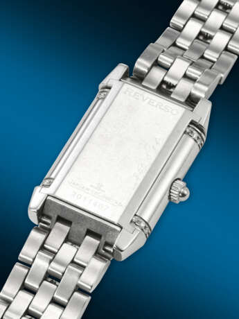 JAEGER-LECOULTRE, STAINLESS STEEL AND DIAMOND-SET 'REVERSO DUETTO', WITH MOTHER OF PEARL DIAL, REF. 266.8.44 - фото 5