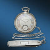 PATEK PHILIPPE, EXTREMELY RARE WHITE GOLD 'MURAT' DECORATED POCKET WATCH, WITH TWO-TONE MOTHER OF PEARL DIAL - Foto 4