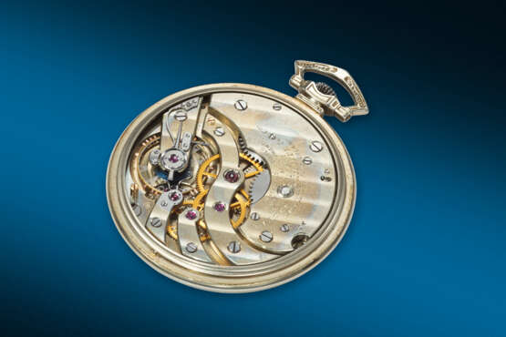 PATEK PHILIPPE, EXTREMELY RARE WHITE GOLD 'MURAT' DECORATED POCKET WATCH, WITH TWO-TONE MOTHER OF PEARL DIAL - фото 5