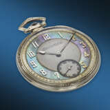 PATEK PHILIPPE, EXTREMELY RARE WHITE GOLD 'MURAT' DECORATED POCKET WATCH, WITH TWO-TONE MOTHER OF PEARL DIAL - Foto 6