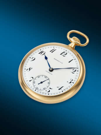 PATEK PHILIPPE FOR TIFFANY & CO., YELLOW GOLD POCKET WATCH, WITH RUBY BANKING PINS, 'FIRST QUALITY "EXTRA"' - photo 2