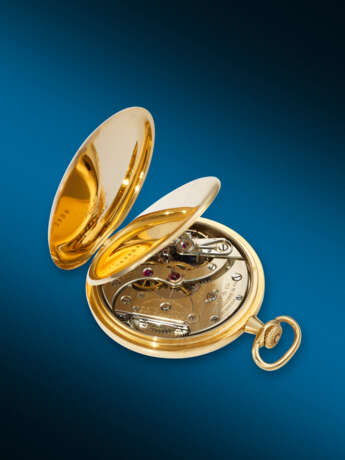 PATEK PHILIPPE FOR TIFFANY & CO., YELLOW GOLD POCKET WATCH, WITH RUBY BANKING PINS, 'FIRST QUALITY "EXTRA"' - photo 4