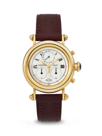 CARTIER, 150TH ANNIVERSARY, YELLOW GOLD QUARTZ CHRONOGRAPH 'DIABLO', REF. 14000 - фото 1