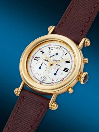 CARTIER, 150TH ANNIVERSARY, YELLOW GOLD QUARTZ CHRONOGRAPH 'DIABLO', REF. 14000 - photo 2