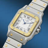 CARTIER, YELLOW GOLD AND STAINLESS STEEL 'SANTOS CARRÉE', REF. 2961 - Foto 2