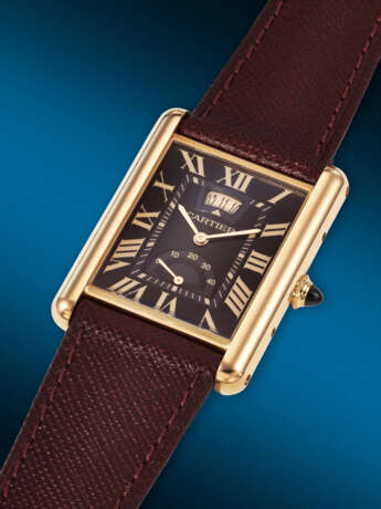 CARTIER, PINK GOLD 'TANK LOUIS XL', WITH POWER RESERVE AND DATE, REF. W1560002 - photo 2