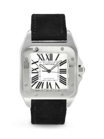 CARTIER, STAINLESS STEEL 'SANTOS 100', REF. 2656 - фото 1