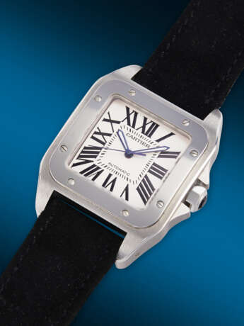 CARTIER, STAINLESS STEEL 'SANTOS 100', REF. 2656 - фото 2