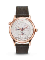 JAEGER-LECOULTRE, PINK GOLD OFFICER CASE DUAL WORLD TIME 'MASTER GEOGRAPHIC', REF. 142.2.92