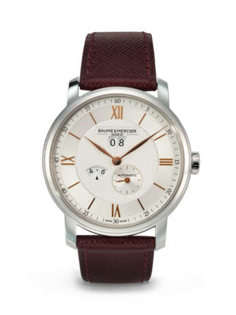 BAUME & MERCIER, STAINLESS STEEL ‘CLASSIMA EXECUTIVES’ WITH MONTH AND OVERSIZED DATE, REF. 10038 - фото 1