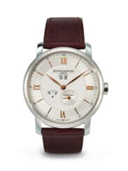 BAUME & MERCIER, STAINLESS STEEL ‘CLASSIMA EXECUTIVES’ WITH MONTH AND OVERSIZED DATE, REF. 10038