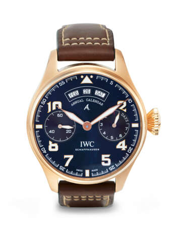 IWC, PINK GOLD LIMITED EDITION ANNUAL CALENDAR 'BIG PILOT ANTOINE DE SAINT EXUPÉRY', WITH 8-DAY POWER RESERVE, REF. IW502706 - Foto 1