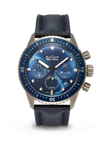 BLANCPAIN, CERAMIC LIMITED EDITION FLYBACK CHRONOGRAPH 'FIFTY FATHOMS BATHYSCAPHE OCEAN COMMITMENT', REF. 5200 0240 O52A - photo 1
