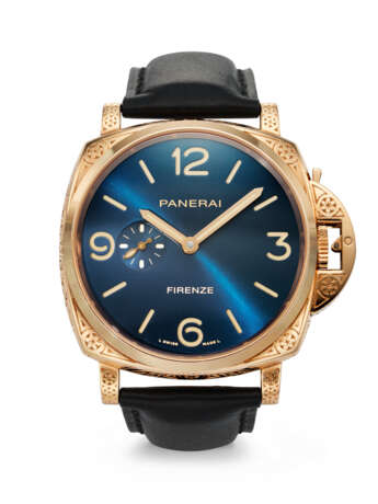 PANERAI, LIMITED EDITION HAND-ENGRAVED PINK GOLD 'LUMINOR DUE GOLDTECH FIRENZE', REF. PAM01204 - Foto 1