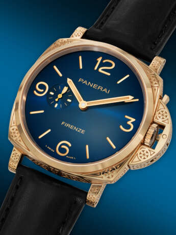 PANERAI, LIMITED EDITION HAND-ENGRAVED PINK GOLD 'LUMINOR DUE GOLDTECH FIRENZE', REF. PAM01204 - photo 2