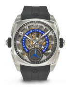 Retrograde Anzeige. CYRUS, TITANIUM LIMITED EDITION RETROGRADE DUAL TIME 'KLEPCYS', REF. 539.507.TT.A