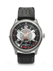 JAEGER-LECOULTRE FOR ASTON MARTIN, STAINLESS STEEL LIMITED EDITION BUTTONLESS CHRONOGRAPH 'AMVOX 2', REF. 192.T.25