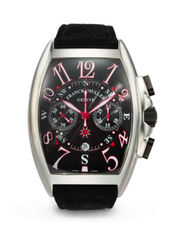 FRANCK MULLER, STAINLESS STEEL CHRONOGRAPH 'MARINER', NO. 84, REF. 9080 CC AT - фото 1
