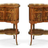 A PAIR OF LOUIS XV STYLE TULIPWOOD, AMARANTH, FRUITWOOD AND MARQUETRY OCCASIONAL TABLES - фото 4