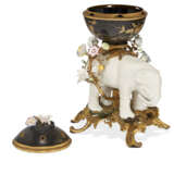 A LOUIS XV ORMOLU-MOUNTED, BLANC-DE-CHINE, FRENCH PORCELAIN AND JAPANESE LACQUER POTPOURRI VASE - photo 7