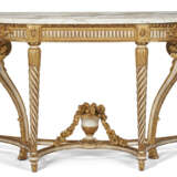 A PAIR OF LATE LOUIS XV WHITE PAINTED AND PARCEL-GILT CONSOLE TABLES - photo 2
