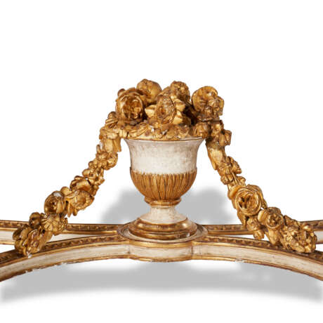 A PAIR OF LATE LOUIS XV WHITE PAINTED AND PARCEL-GILT CONSOLE TABLES - photo 7