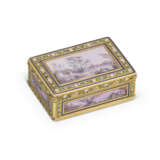 A LOUIS XVI ENAMELED GOLD DOUBLE-OPENING BOITE-A-MOUCHES - Foto 1