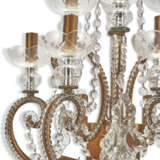 A SET OF FOUR GILT-METAL AND CUT-GLASS WALLLIGHTS - фото 3