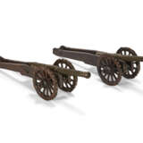 A PAIR OF GILT-BRONZE MODELS OF CANNONS - фото 1