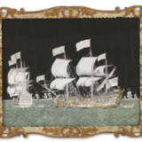 A SET OF TWO GEORGE II CUT-PAPER PICTURES OF SHIPS - photo 4