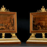 A PAIR OF ROYAL ITALIAN ORMOLU-MOUNTED AMARANTH, MARQUETRY AND WHITE MARBLE TABLE SCREENS - photo 2