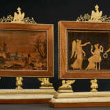 A PAIR OF ROYAL ITALIAN ORMOLU-MOUNTED AMARANTH, MARQUETRY AND WHITE MARBLE TABLE SCREENS - Foto 5