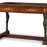 AN EMPIRE ORMOLU AND PATINATED BRONZE-MOUNTED MAHOGANY LIBRARY TABLE - Foto 1