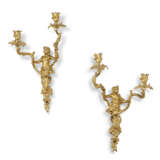 A PAIR OF REGENCE ORMOLU TWO-BRANCH WALL LIGHTS - photo 1