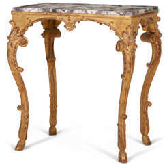 AN EARLY LOUIS XV CARVED GILTWOOD CENTER TABLE