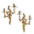 A PAIR OF LOUIS XV ORMOLU TWO-BRANCH WALL LIGHTS - Auktionspreise