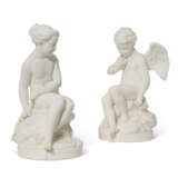 A PAIR OF SEVRES BISCUIT PORCELAIN FIGURES OF CUPID AND PSYCHE - photo 1