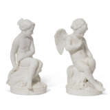 A PAIR OF SEVRES BISCUIT PORCELAIN FIGURES OF CUPID AND PSYCHE - photo 2