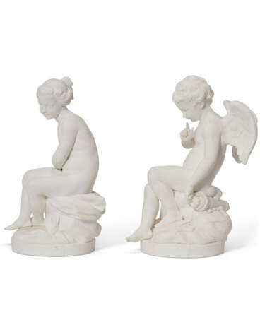 A PAIR OF SEVRES BISCUIT PORCELAIN FIGURES OF CUPID AND PSYCHE - photo 3