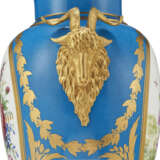 A PAIR OF ORMOLU-MOUNTED SEVRES PORCELAIN 'BLEU CELESTE' VASES (VASES 'BOIZOT A BOUCS') - photo 5