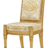 A PAIR OF EMPIRE GILTWOOD CHAISES - фото 2