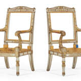 A PAIR OF EMPIRE WHITE-PAINTED AND PARCEL-GILT FAUTEUILS - photo 3
