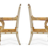 A PAIR OF EMPIRE WHITE-PAINTED AND PARCEL-GILT FAUTEUILS - photo 4