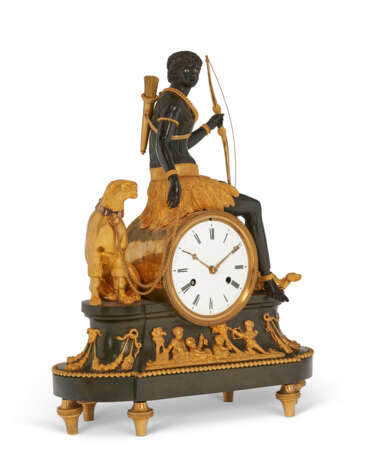 A DIRECTOIRE ORMOLU AND PATINATED BRONZE CLOCK ‘L’AFRIQUE’ - фото 2