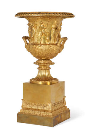A FRENCH ORMOLU TWO-HANDLED VASE - photo 1